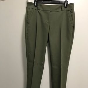 LOFT Curvy Skinny Ankle Pants in Olive